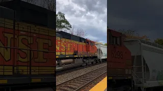 Fast Freight Flies By Highlands Depot#bnsf #bnsfrailway #trains #railfan #trainspotting #railroad