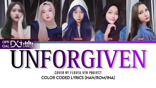 LE SSERAFIM UNFORGIVEN Lyrics (르세라핌 UNFORGIVEN Cover | FLOVEA (Color Coded Lyrics)