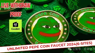 Live Withdraw Proof: Earn Free Pepe Coin Faucet 2024||6 Sites|| #pepecoin #earnfreepepecoin2024