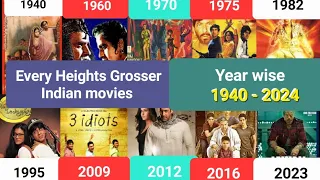 Every Year Top Heights Grossing Movies Of All Time 1940 - 2024  Bollywood Hindi movies ! Box office