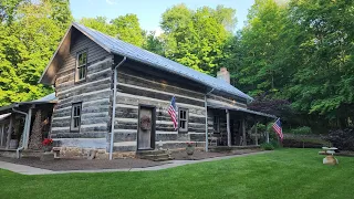Tour this Stunning Historic Log Home in Ohio Available for Sale! Filled with Antiques & Primitives!