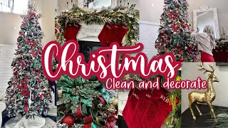 NEW CLEAN AND DECORATE WITH ME FOR CHRISTMAS 2023 / CHRISTMAS DECORATIONS / LIVING ROOM DECOR