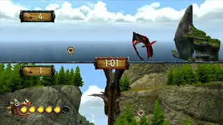 How To Train Your Dragon 2 gameplay, Xbox 360, Top Dragon split screen.