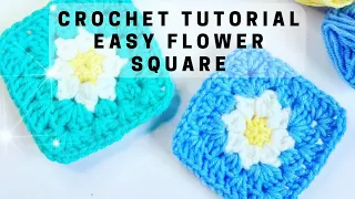HOW TO CROCHET A QUICK AND EASY DAISY GRANNY SQUARE FOR ADVANCED BEGINNERS BY RADCROCHET