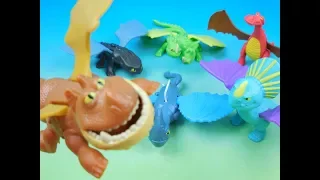 2016 DRAGONS RACE TO THE EDGE FULL SET OF 6 BURGER KING COLLECTIBLES VIDEO REVIEW