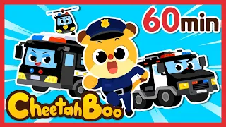 👨‍✈️Let's Go! Heroes | Police Squad Rescue Team Compilation | Kids Song | Nursery rhymes #Cheetahboo