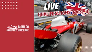 🛑 Qualifications LIVE Saturday Afternoon (ENG) | Grand Prix de Monaco Historique