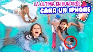 La última en HUNDIRSE gana un IPHONE - RETO EN LA PISCINA de Mimi Land