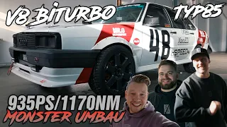 V8 Biturbo Monster im Audi B2 Typ85 I Arne´s 900PS Umbau I RD48