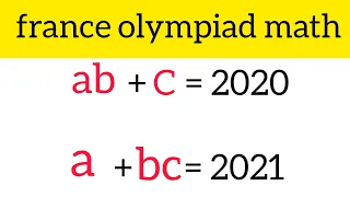 france olympiad math question | an algebraic expression | you should be able to solve this