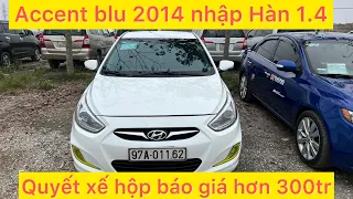 Huyndai Accent 2014 mt 1.4 nhập khẩu Hàn tiết kiệm , giá rẻ cho mọi người đi tết