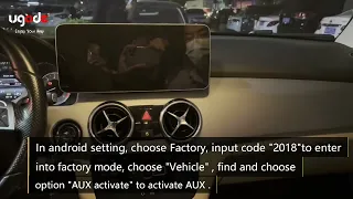 How to Activate  AUX For Mercedes Benz A CLA GLA GLK C E ML G NTG4.5 -Ugode