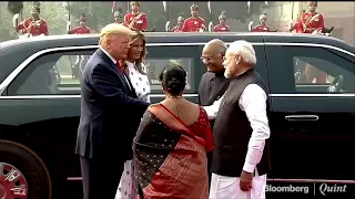 U.S. President Trump Receives Ceremonial Welcome At Rashtrapati Bhavan