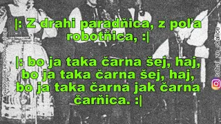 A ja taka čarna - text (lyrics), (Slovak Folk Song)