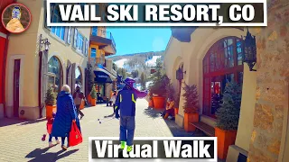 Vail Village Winter Walking Tour - Walking Trails for Treadmill - 4K City Walks Virtual Walk