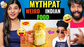 MYTHPAT TRYING WIERD INDIAN FOOD (Maggi Milkshake) REACTION!!