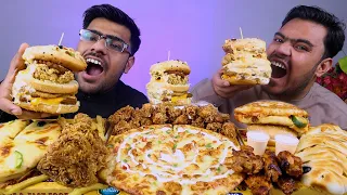 Eating Big Mac Burger, Malai Boti Pizza, Fish Stick...| Mukbang