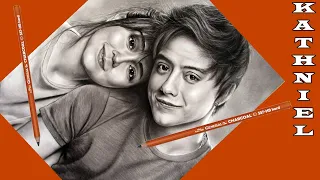 KATHNIEL Speed Drawing |  Drawn with Charcoal Pencils | BMD Portraits