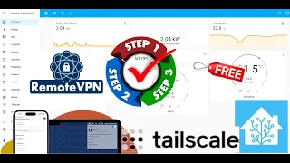 🏠 Home Assistant Remote Access for FREE. The Easiest Way - Tailscale VPN zdalny doste