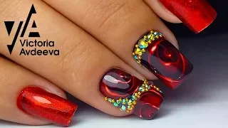 Express Design Nail Art Stained Glass Rose | TOP surprising nail designs