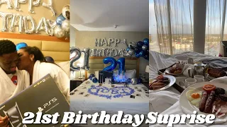 SURPRISING MY BOYFRIEND WITH HIS DREAM PRESENT... 21ST BIRTHDAY VLOG