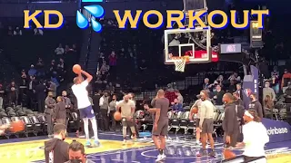 📺 Kevin Durant workout (2of2) at Brooklyn Nets pregame before Golden State Warriors [latepost]