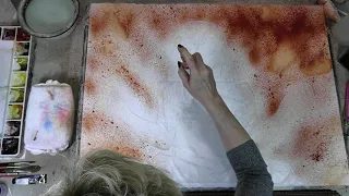 Painting A Background Using Watercolor In Spray Bottles with Kathleen Giles