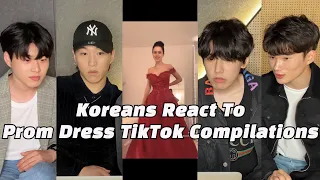 Koreans React To Prom Dress TikTok Compilations for the first time