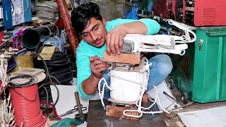 This talented young boy builds his own custom welding plant