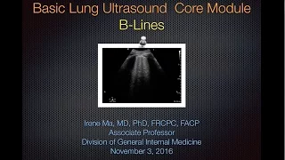 Basic Lung - B Lines Nov 2016