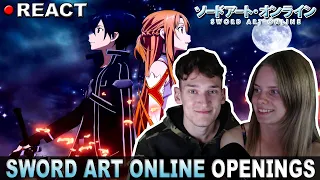 🔴 REACTION: (Maybe) All Sword Art Online Openings 1-9 | ソードアート・オンライン | 1st Time Experience!