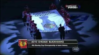 NHL: Chicago Blackhawks Raise Stanley Cup Banner