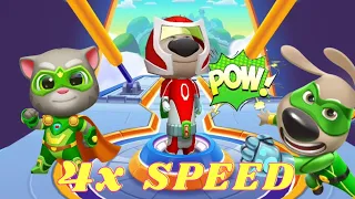 Talking Tom Hero Dash 4x Speed Gameplay | Funny Tom Moment