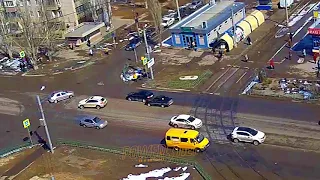 ДТП (авария г. Волжский) пр. Ленина ул. Академика Королева 30-03-2018 11-10