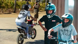 Teaching Dixie D'Amelio How to WHEELIE a Dirt Bike | The Deegans