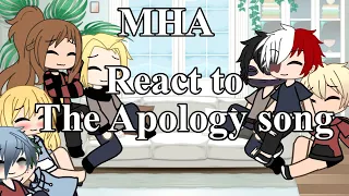 Villain Rehabilitation Program | Part 2 | Mha react to the apology song.