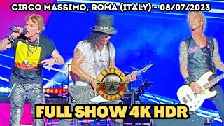 GUNS 'N' ROSES live CIRCO MASSIMO - ROMA (ITALY) 08/07/2023 - FULL CONCERT [4K HDR] #gunsnroses