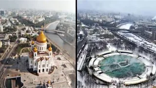 Гигантский бассейн под открытым небом. Бассейн "Москва"