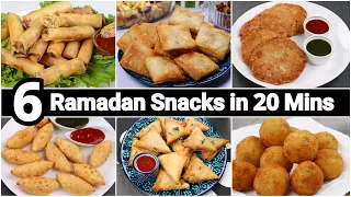 6 Iftar Snacks In 20 Minutes by (YES I CAN COOK)
