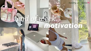 end of week MOTIVATION vlog♡ work days, cleaning + productive