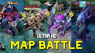 MAPS BATTLE ALL MOBA - MLBB vs AOV vs LOL Wild Rift vs Onmyoji Arena vs Marvel Super War ULTRA HD MA