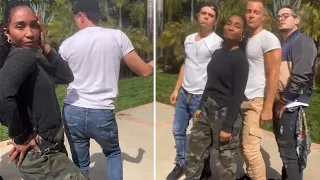 TLC’s Chilli Break The Internet While Dance With Matthew Lawrence & Brothers Joey And Andy In street