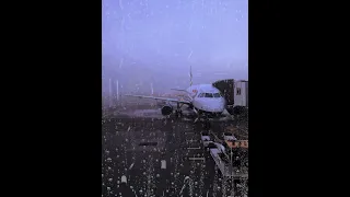 Rain and Thunderstorm sounds for sleeping | rain at airport #ytshorts