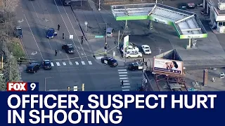 Large police presence in St. Paul [aerials]