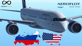 Infinite Flight - Moscow to New York | TIMELAPSE | Aeroflot | A350