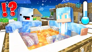 JJ and Mikey Survived 100 Days as ICE in Minecraft - Maizen