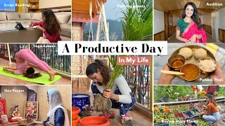 A Productive Day in My Life : Shimla Edition (yoga, audition, plants, pooja) || Garima Verma