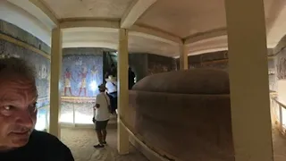 360 view - Tomb of Ramses 1, Valley  of the Kings, Luxor, Egypt. Small tomb.