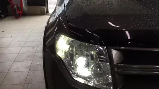 Mitsubishi Pajero 4 замена линз bi-led