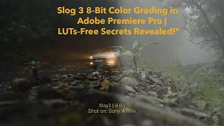 "Mastering Slog 3 for 8 Bit: Epic Color Grading in Adobe Premiere Pro | Without using LUTs!!"